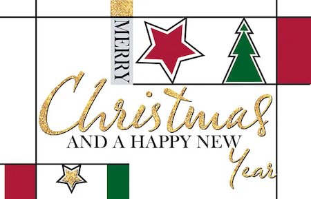 Grußkarte Weihnachten »Christmas Glitter«